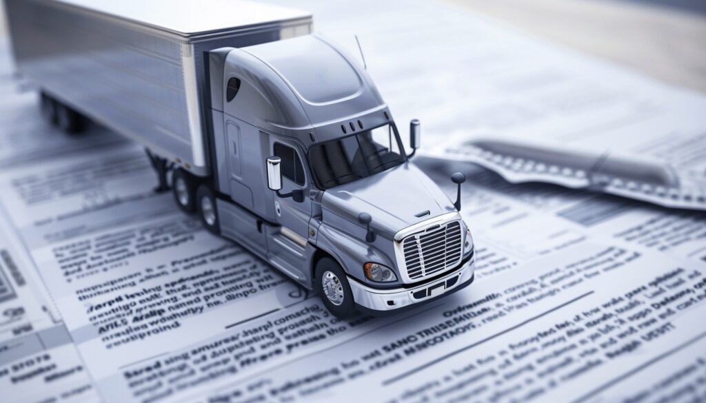 Insurance policy document for a semi-truck with focus on coverage limits.