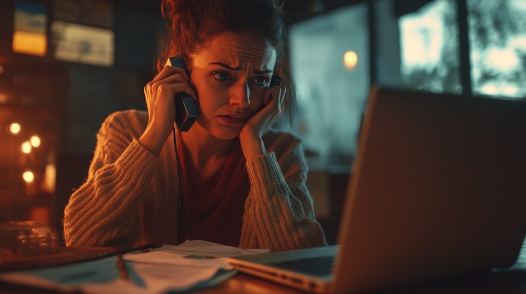 A person negotiating with their insurance agent after a car accident, discussing compensation.