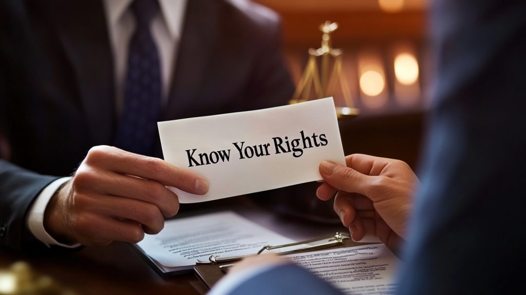 A lawyer emphasizing the importance of knowing your rights when dealing with insurance adjusters.